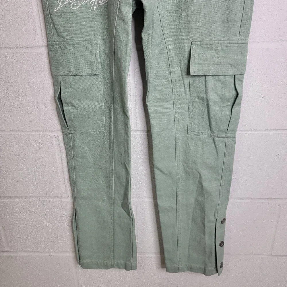 Diet Starts Monday Mens Size 30 Cargo Utility Pant Light Green Straight Leg - Picture 6 of 12